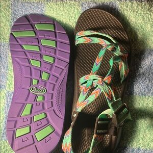 Chaco Kids Sandals - Black, Purple, and Green. Never worn outside!